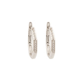 Diamonds 18 Carat White Gold Octagonal Hoop Earrings